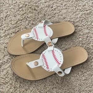 Baseball Themed Sandals (size 7.5)
